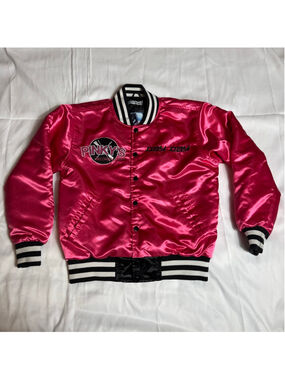 Women's Headgear Classics Pinky's Varsity Jacket XS Pink Black